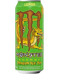 Bebida Energética Limão Drag Ice Tea Monster Lata 473ml Fardo com 6 un.