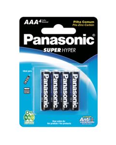 Pilha AAA Panasonic Pacote com 4 unidades