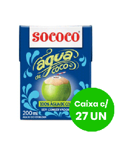 Água de Coco Sococo 200ml - Caixa com 24 Unidades
