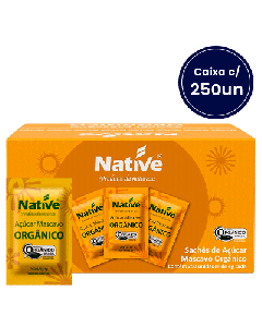 Açúcar Mascavo Orgânico Native Sachê - 250 Un. com 4g