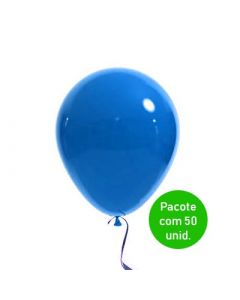 Bexiga Tradicional Azul n°9 Mac Balloon - Pacote com 50 Unidades
