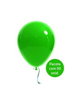 Bexiga Tradicional Verde n°9 Mac Balloon - Pct. com 50 Unidades