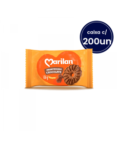 Biscoito Amanteigado Chocolate Marilan Sachê - Caixa c/ 200un