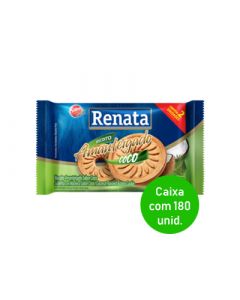 Biscoito Amanteigado Coco Renata Sache 9g - Caixa com 280