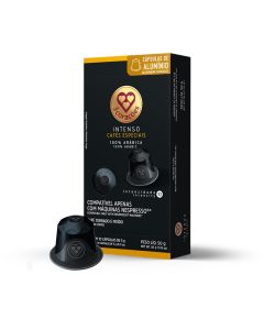 Cápsula Compatível Nespresso Café Intenso 3 Corações - Caixa c/ 10un