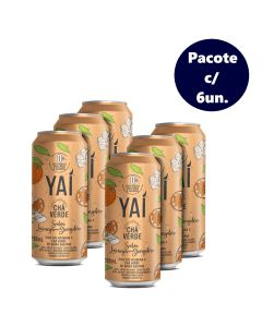 Chá Verde, Laranja c/ Gengibre Yaí Lata 290ml c/ 6 Un.