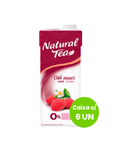 Chá Branco Lichia Natural Tea 1L - Caixa com 6 Unidades