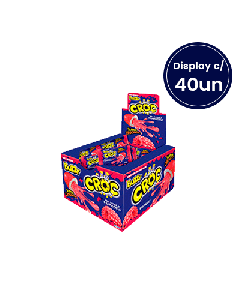 Chiclete Sabor Framboesa Buzzy Cros Display c/ 40un