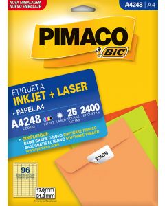 Etiqueta Pimaco A4 248 - 17mm x 31mm - Pct com 2400