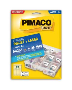 Etiqueta Pimaco A4 251 - 21,2mm x 38,2mm - Pct com 1625