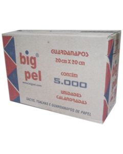 Guardanapo Simples Big Pel 20x20cm - Caixa com 50 pct x 100 unid