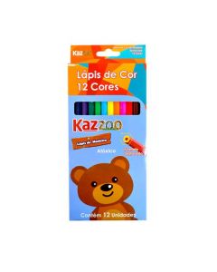 Lápis de Cor Zoo Kaz - Caixa com 12 Cores