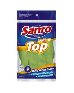 Luva Látex Multiuso Top Verde - Tamanho P