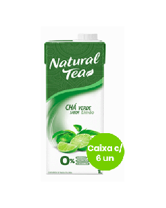 Chá Verde com Limão Natural Tea 1L - Caixa com 6 Unidades