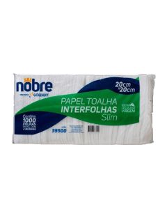 Papel Toalha Interfolha 2D Slim Nobre Com 1000 folhas