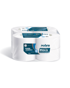 Papel Higienico Folha Dupla Nobre Rolão 250m c/ 8un
