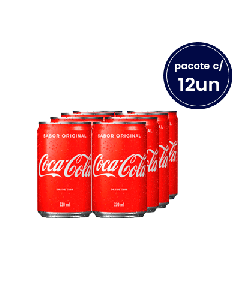 Refrigerante de Cola Lata 220ml Coca-Cola - Pacote com 12