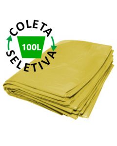 Saco para Lixo 100 Litros BL - Coleta Seletiva Amarelo - 100 uni