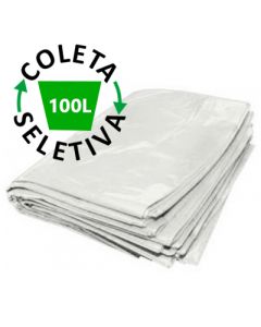 Saco para Lixo 100 Litros BL - Coleta Seletiva Branco - 100 uni.