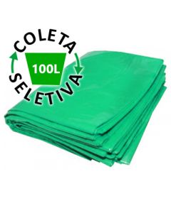 Saco para Lixo 100 Litros BL - Coleta Seletiva Verde - 100 uni.