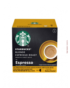 Cápsulas Starbucks Dolce G. B. Espresso Roast - Cx c/12 Cápsulas