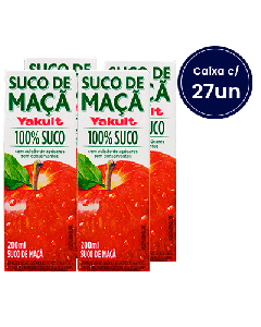 Suco de Maça 100% natural s/ açucar Yakut 200ml- caixa c/ 27un