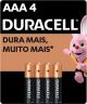 Pilha AAA Duracell Pacote com 4 unidades