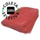 Saco para Lixo 100 Litros - Coleta Seletiva Vermelho - 100 unidades