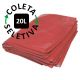 Saco para Lixo 20 Litros - Coleta Seletiva Vermelho - 100 unidades