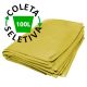 Saco para Lixo 100 Litros Boca Larga - Coleta Seletiva Amarelo - 100 unidades