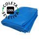 Saco para Lixo 100 Litros - Coleta Seletiva Azul - 100 unidades