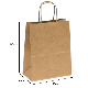 Sacola de Papel Kraft 18x36x10 com 100 un