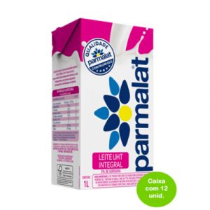 Leite UHT Integral Parmalat 1 Litro - Caixa com 12 Unidades